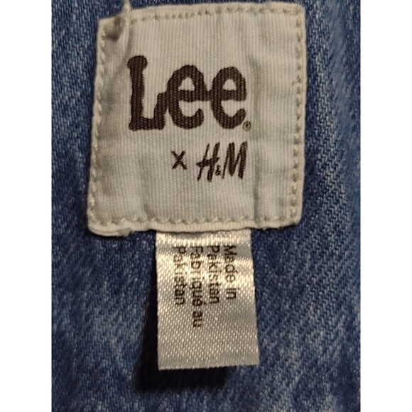 Lee for H&M Denim Blue Jean Overall Jumper Skirt Medium Wash - Women’s Size 16 - Picture 9 of 12